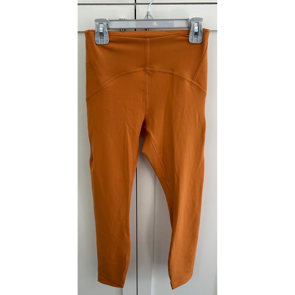 Lululemon Align Cropped Leggings High Rise Yoga‎ Pants Athletic Orange 4